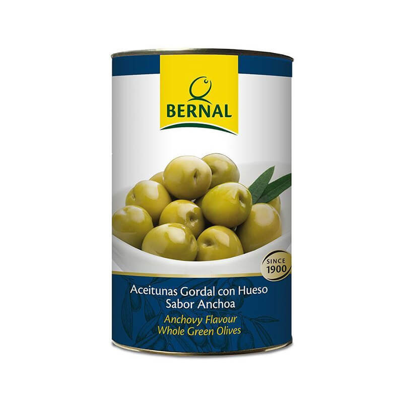 Stone-in Gordal Olives with Stone, Catering Size Tin