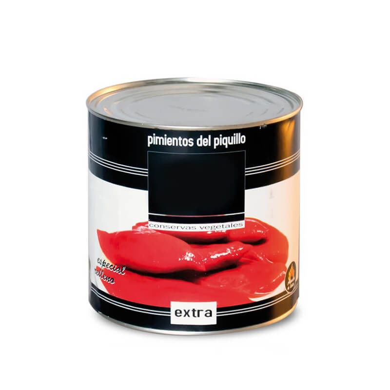 Whole Piquillo Roasted Peppers, 2.5Kg Catering Size Tin