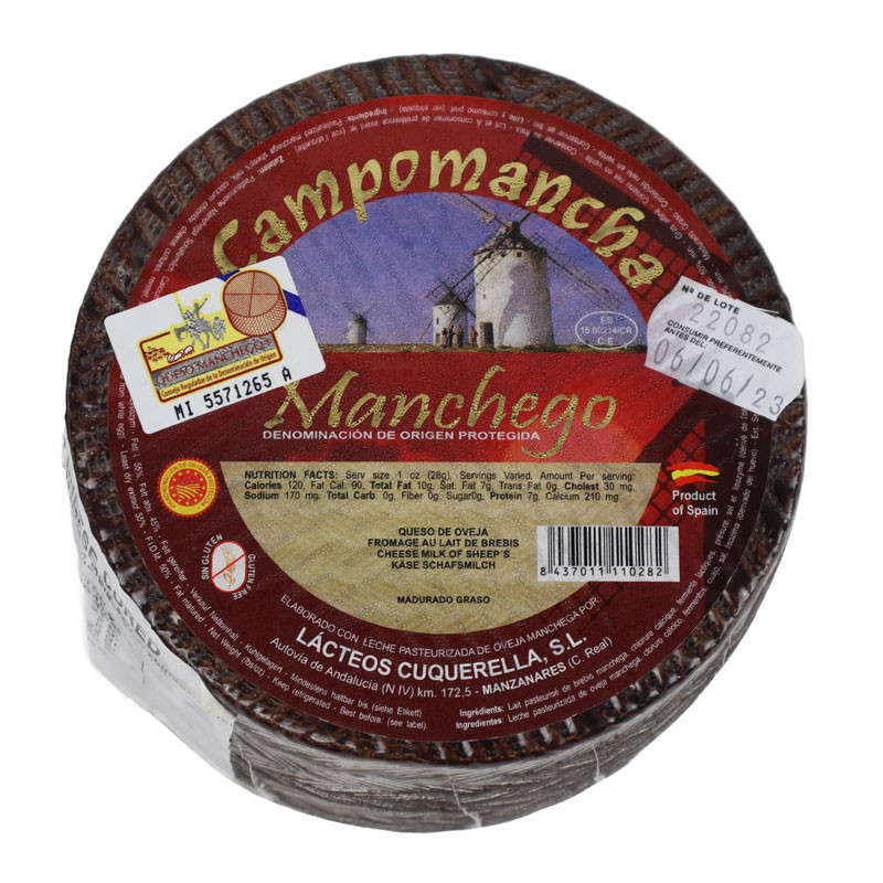 Semi Cured Manchego Cheese,  D.O.P. 1kg