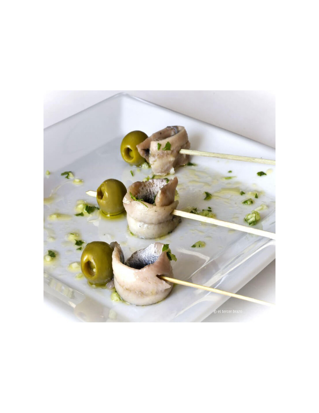 Boquerones, White Anchovies in Olive Oil, Garlic and Parsley, 850g