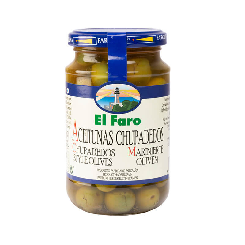 Chupadedos, marinated green olives