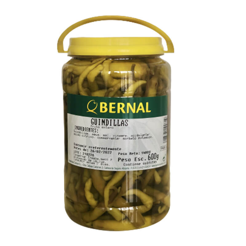 Pickled Guindilla, Green Basque Chilli peppers, 1400g