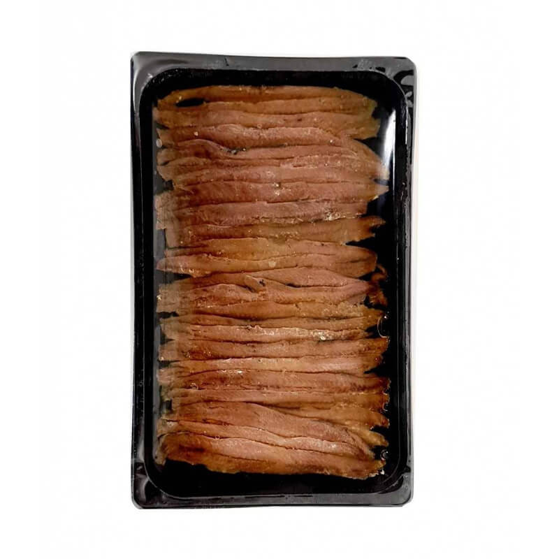large tray cantabrian anchovies