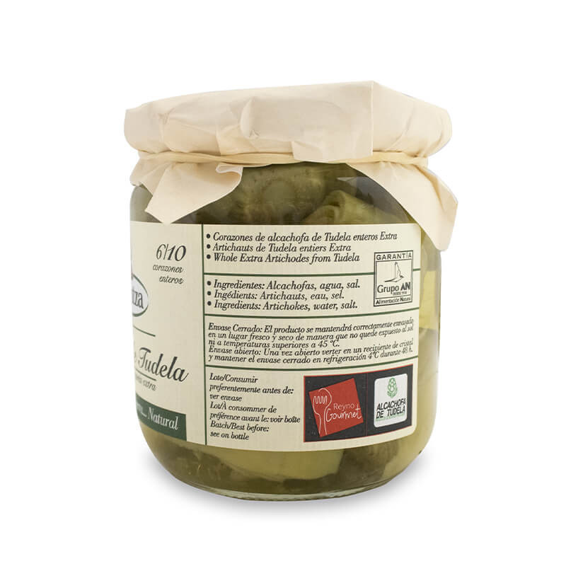 Artichoke hearts, 6-10 hearts, PGI Tudela, 415g Jar