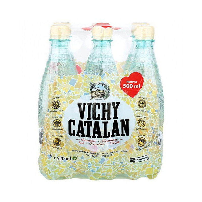 Vichy Catalan Spanish Mineral Sparkling Water - pack of 6