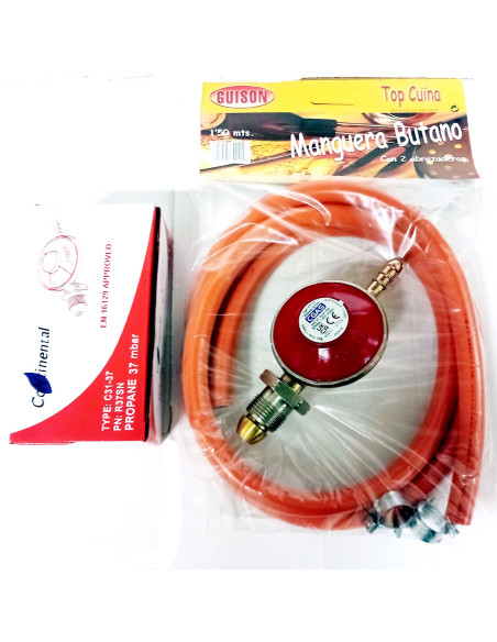 Gas regulator & 2m Hose set - For Gas Burner