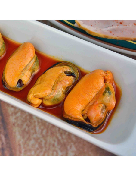 Tapas Mix - Preserved Seafood (mussels+sardinilla+squid), tin. Easy Open