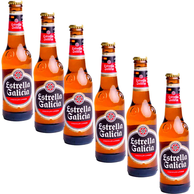 Estrella Galicia Premium Lager beer, 330ml
