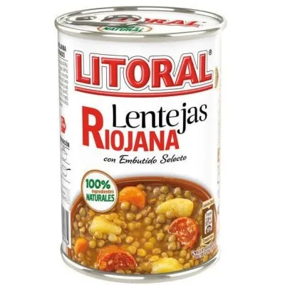 Lentils, lenteja Riojana LITORAL, 425g