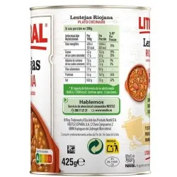 Lentils, lenteja Riojana LITORAL, 425g