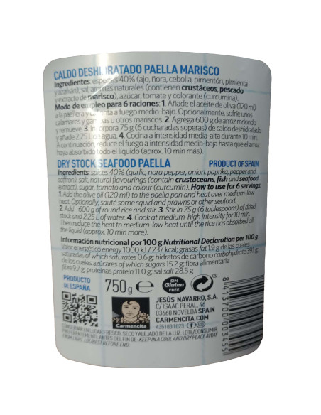 Paellero Caldo Carmencita Seasoning Mix Marisco seafood, 750g