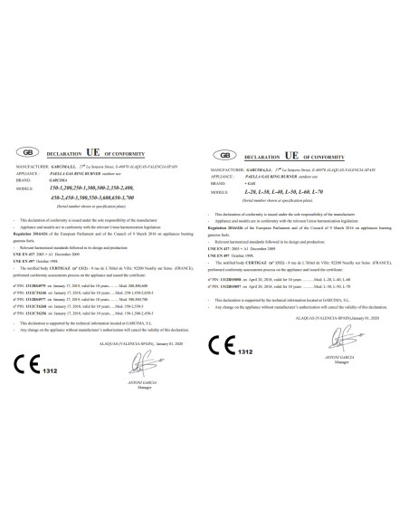 Gas Paella Burner Triple Ring - mod. 700