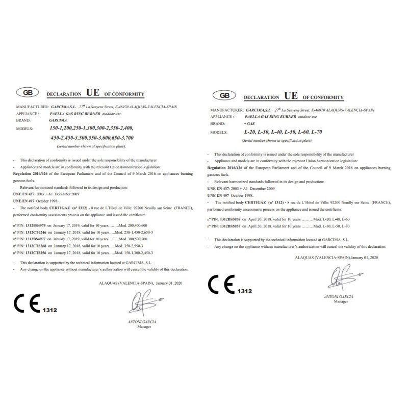 Gas Paella Burner Triple Ring - mod. 700