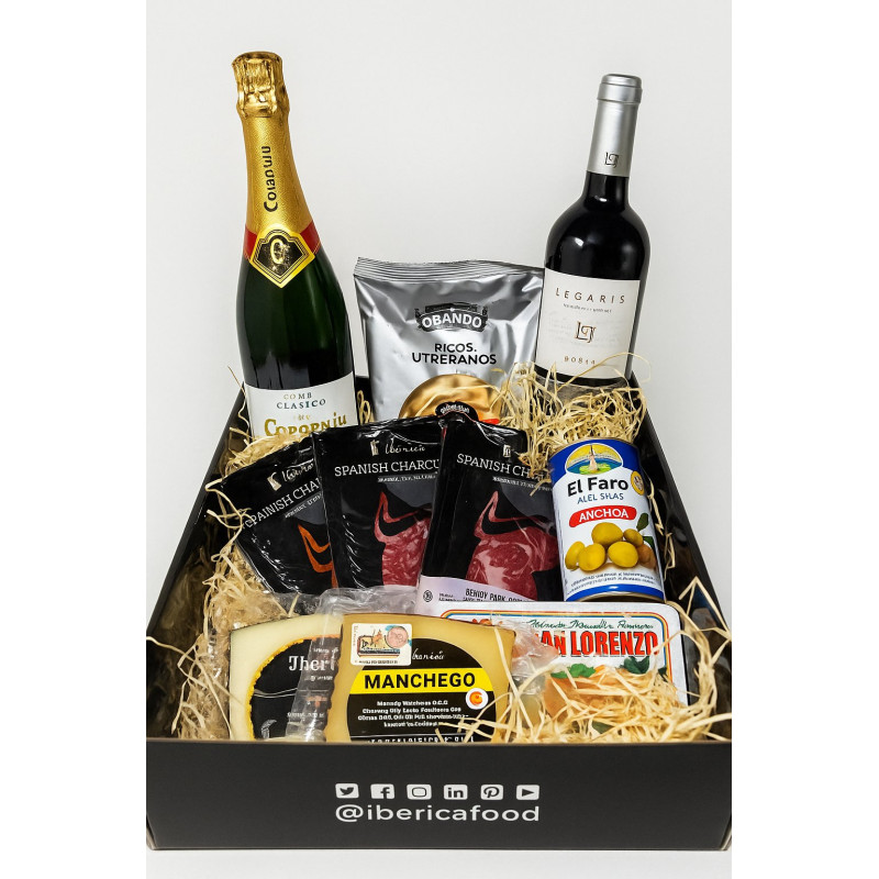 Tapas for Two Date Night Food Hamper – Iberico Ham, Manchego Cheese & Cava