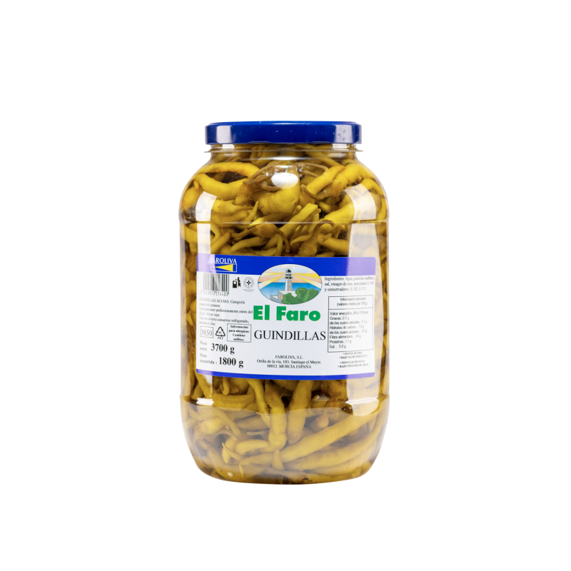 Pickled Guindilla, Green Basque Chilli peppers, 1800g