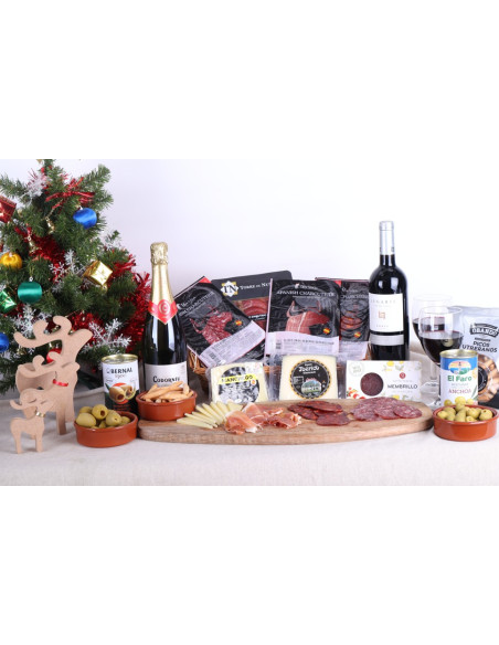 Spanish Charcuterie Board for Two - In Hamper Presentation Box