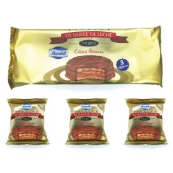 Mardel Alfajores Chocolate Negro - Dark Chocolate, Pack of 3 x 50 g