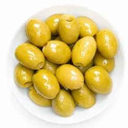 Spicy Pitted Gordal Olives with Olive Oil, 70/90, 4.2kg