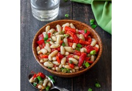 Alubias or Haricot Bean Salad with Sweet & Sour Peppers: A Fresh Spanish-Inspired Summer Favourite
